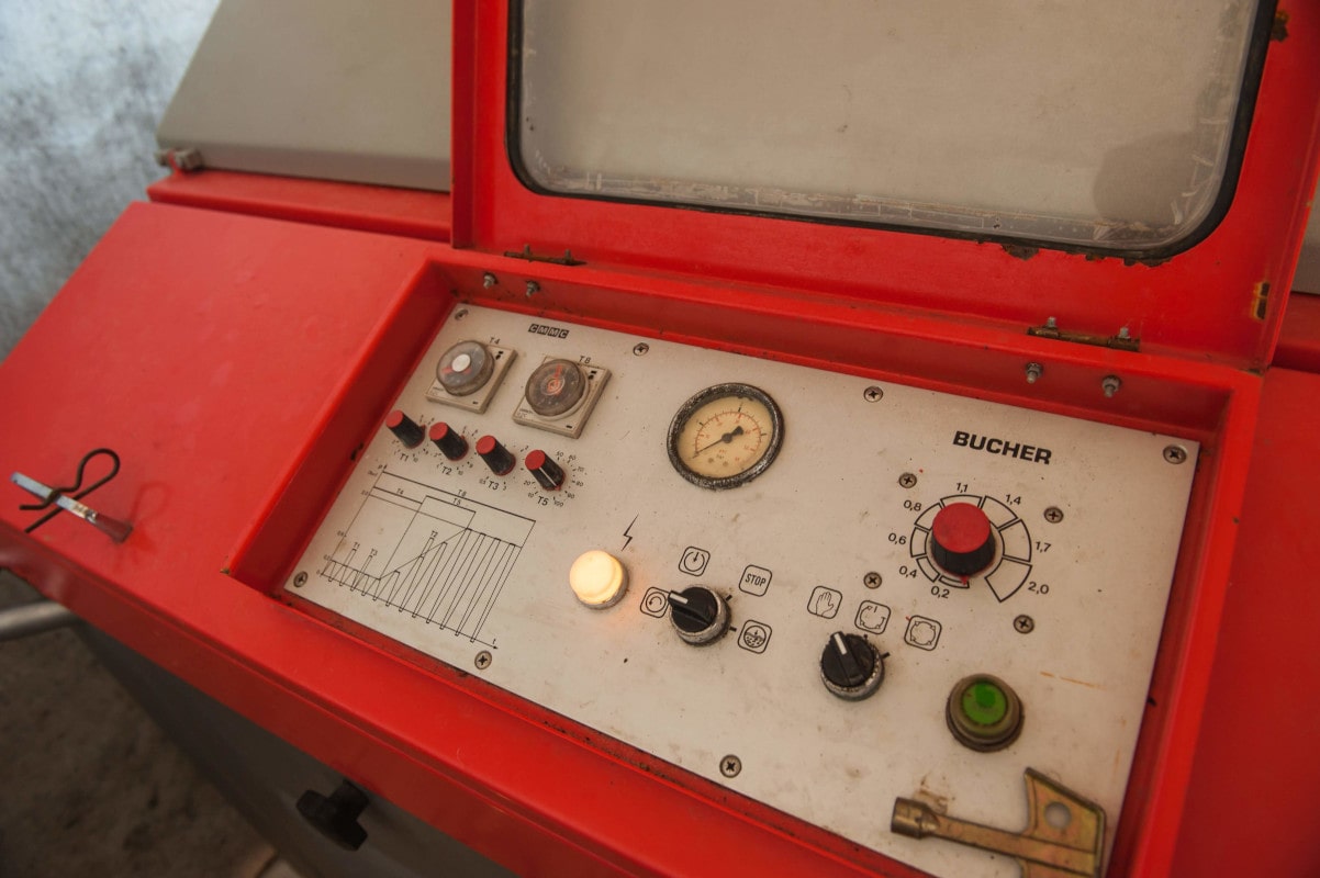 Les commandes du pressoir